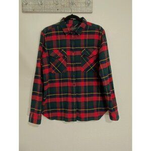 Pendleton Women's Plaid Cotton Flannel Shirt Multi Color Medium Western Layer